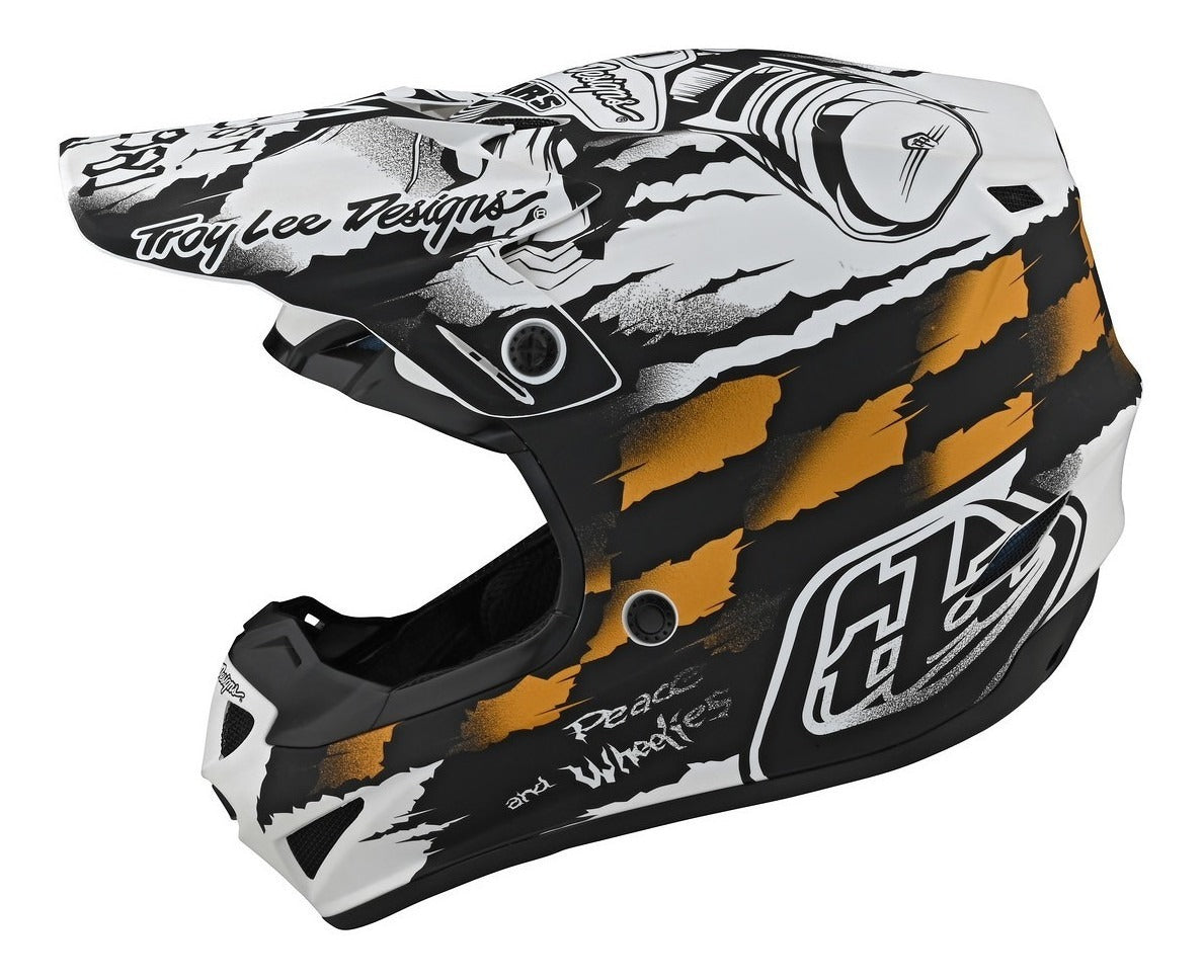 Casco Troy Lee Designs Se4 Polyacrylite Strike White / Black